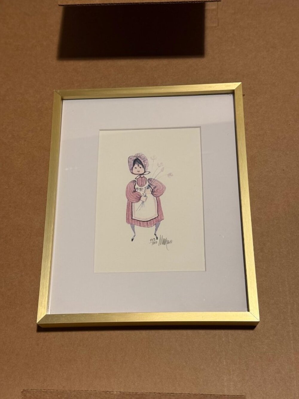 P. Buckley Moss Signed Limited Edition Print "Beth" 1986 Framed 459/1000 Art